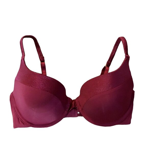Secret Treasures Intimates Bra Womens 34C Used Burgundy - Picture 4 of 11